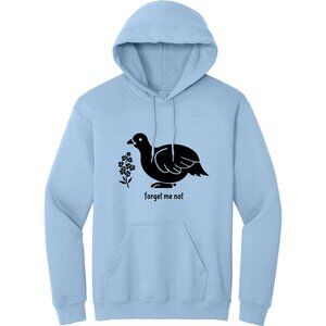 Forget Me Not Alaska Willow Ptarmigan Pullover Hoodie, Sky Blue